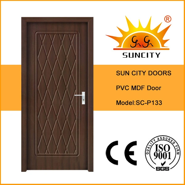 Factory Supplier MDF Moulded Door with PVC Film (SC-P133)