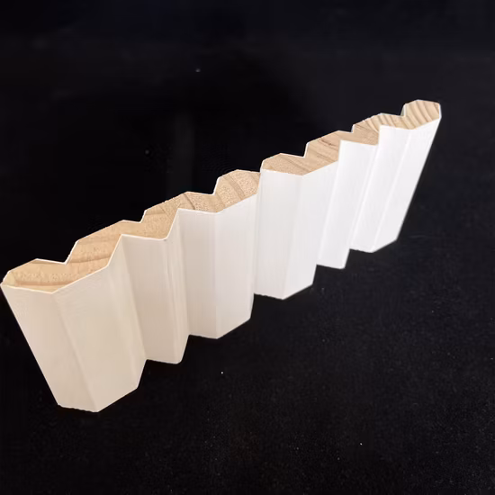 Matériau de décoration moderne en gros, moulure de couronne en bois de pin